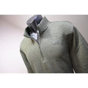 Under Armour Golf Jacket 1/4 Zip Fleece ColdGear Green Athletic Mens Sz Large